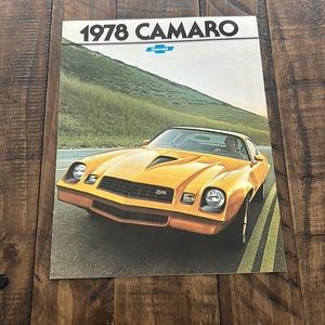 1978 Chevrolet Camaro Rally Sport Dealership Car Auto Brochure Catalog